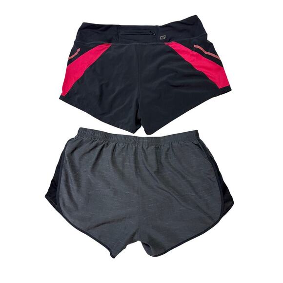 Nike Dri-Fit Gray | New Balance Pink & Black | Women's Medium Athletic Shorts - Picture 2 of 5